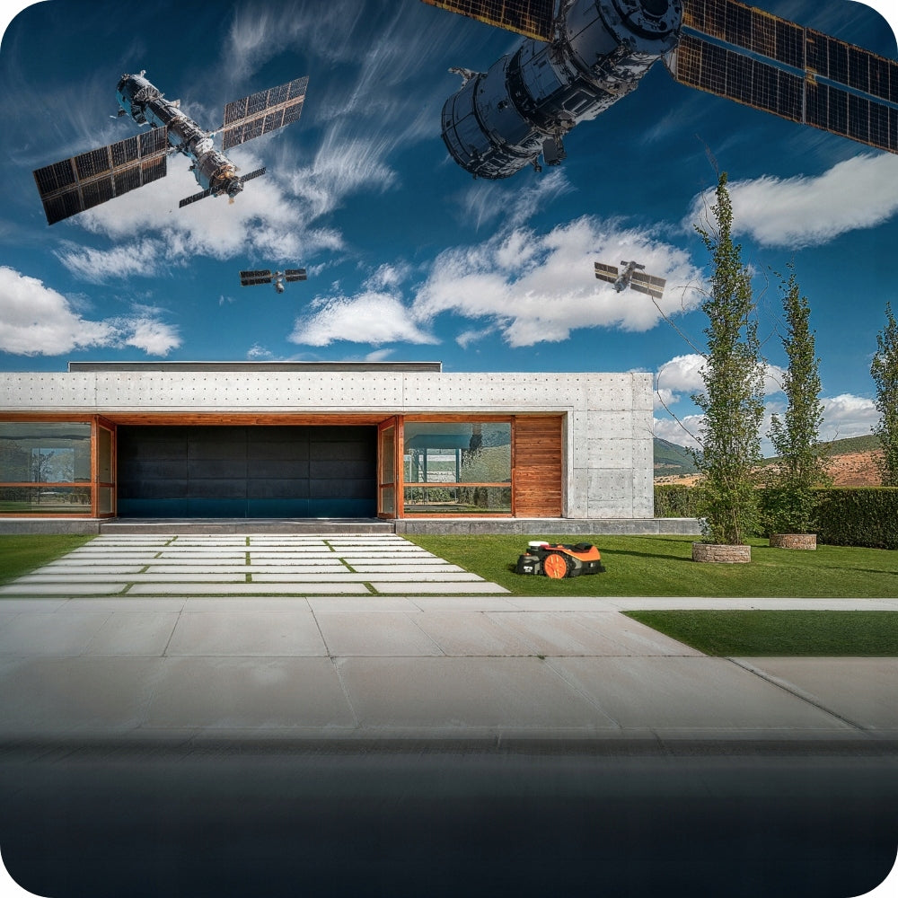 Robotická sekačka bez kabelu Worx Vision Cloud RTK V-SLAM 1800 m2 WR318E Additional information rain sensor controlled via smartphone