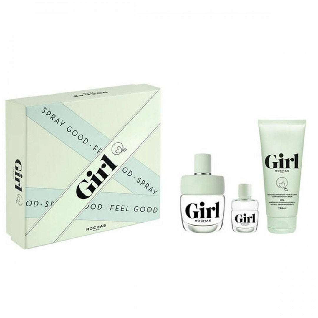 Rochas Girl Eau De Toilette Spray 100ml Set 3 Parts