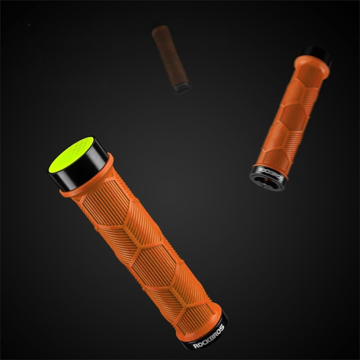 Rockbros Lightweight grips rubber bike grips with handlebar grip reflective Color red