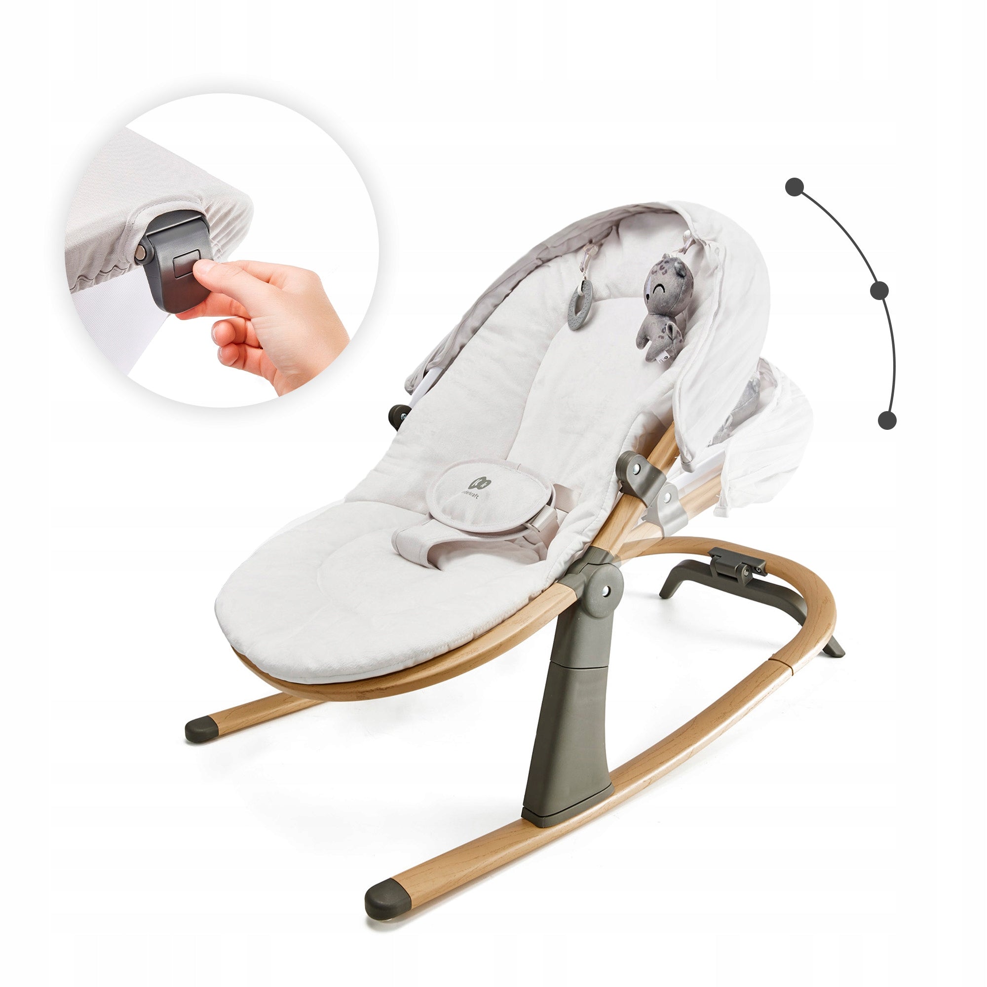 Rocker Sun Lounger 2in1 Kinderkraft ELSU Up to 9 kg Adjustable Backrest Toys Brand Kinderkraft