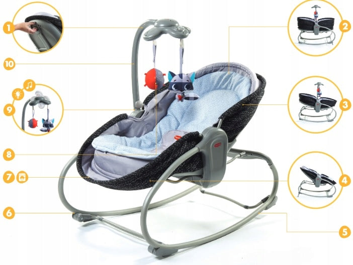 Rocker Tiny Love Tiny Multifunctional rocker for children fun and development Additional features activity bar vibratory system battery-operated
