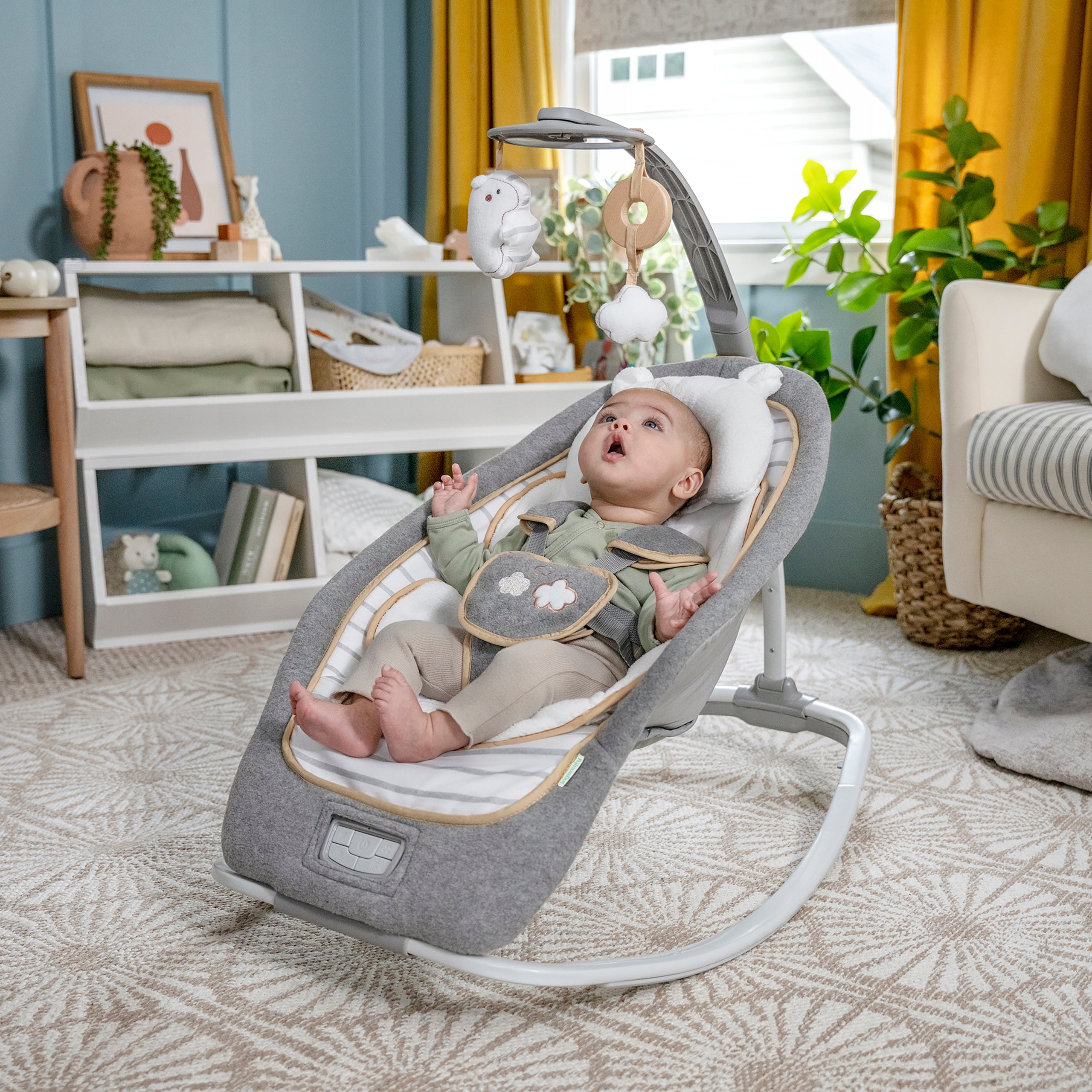 Rocker lounger with vibrations and music up to 18 kg Ingenuity Brand Ingenuity