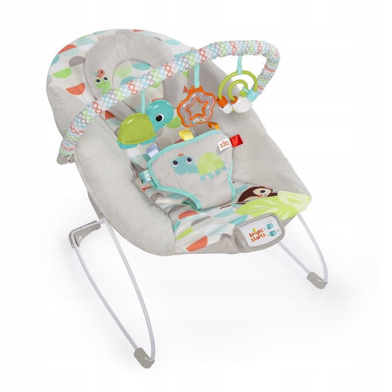 Rocker with vibrations, melodies, headband with toys Bright Starts
