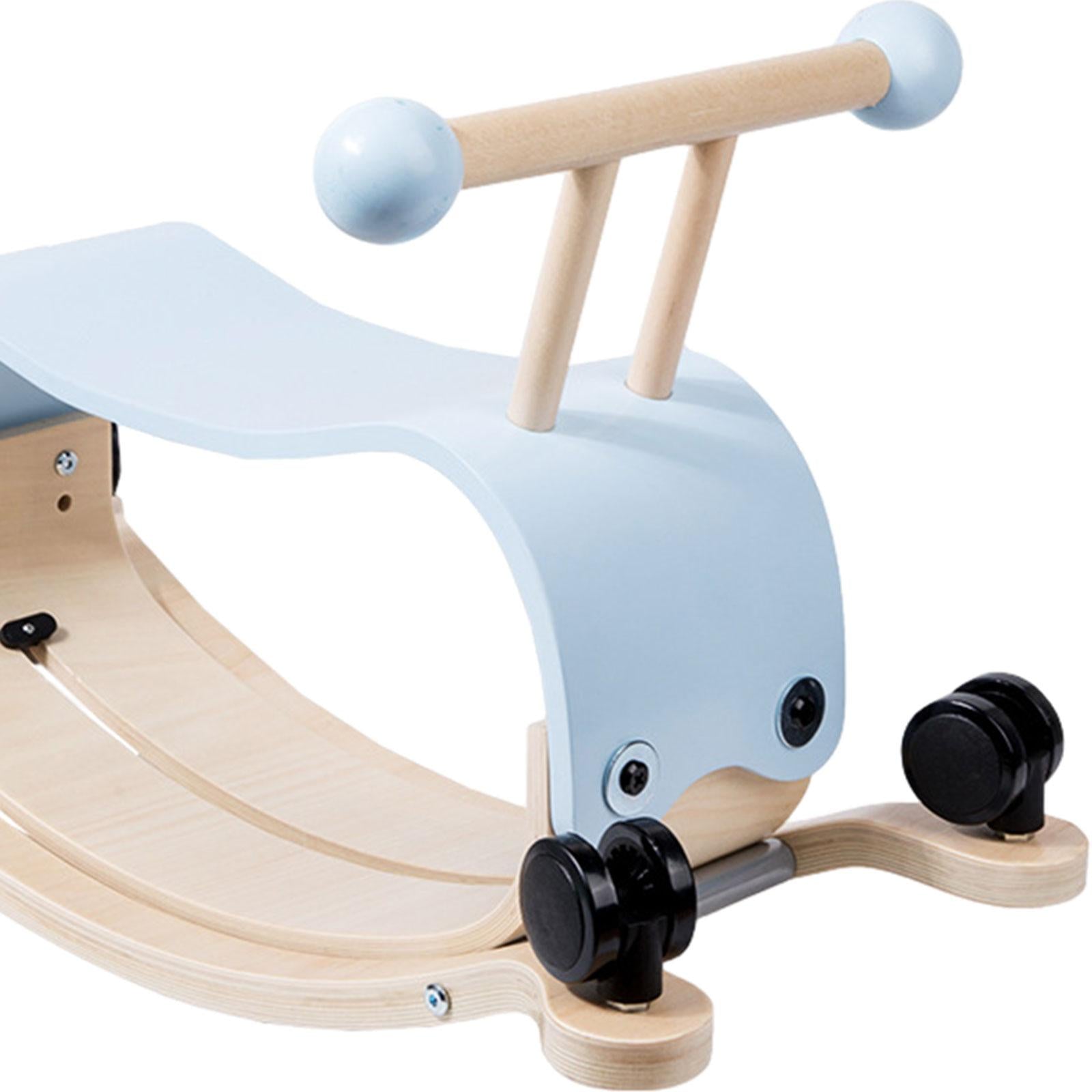 Rocking Horse Scooter Rocking Chair Comfortable Early Education Walker blue Packaging status original