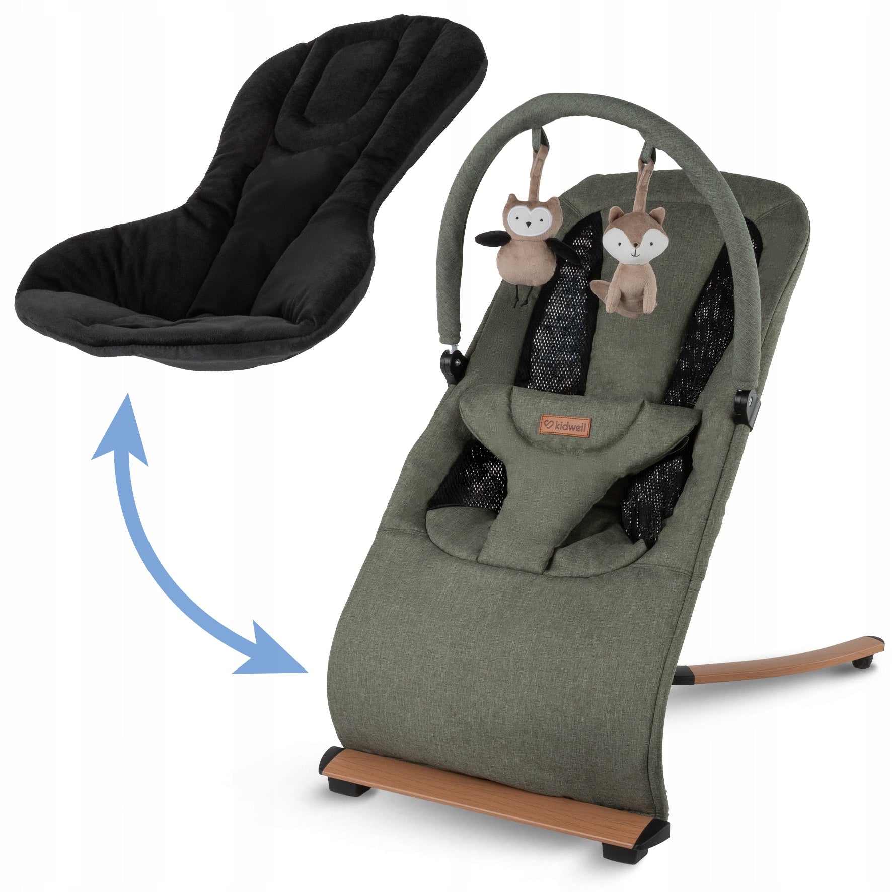 Rocking chair RUBI Green/Black Kidwell Elegant Green Brand Kidwell