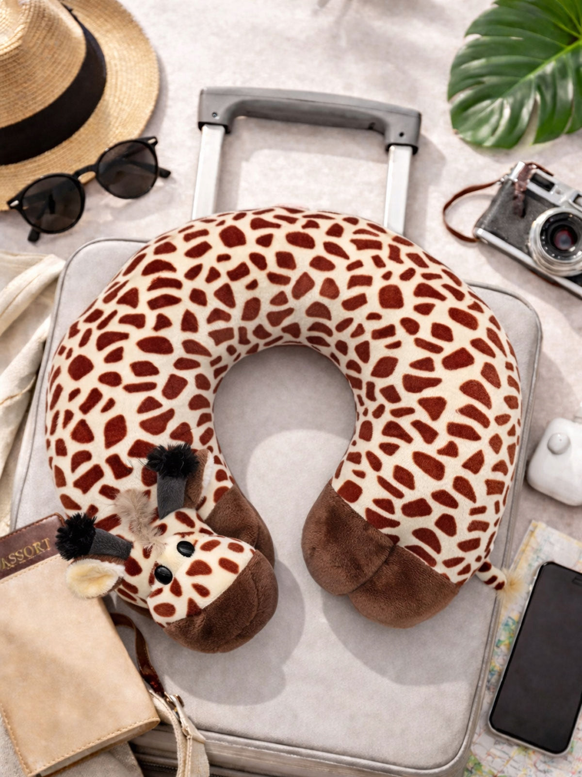 Rogal Travel Neck Pillow for Car Giraffe Brown Brand no brand