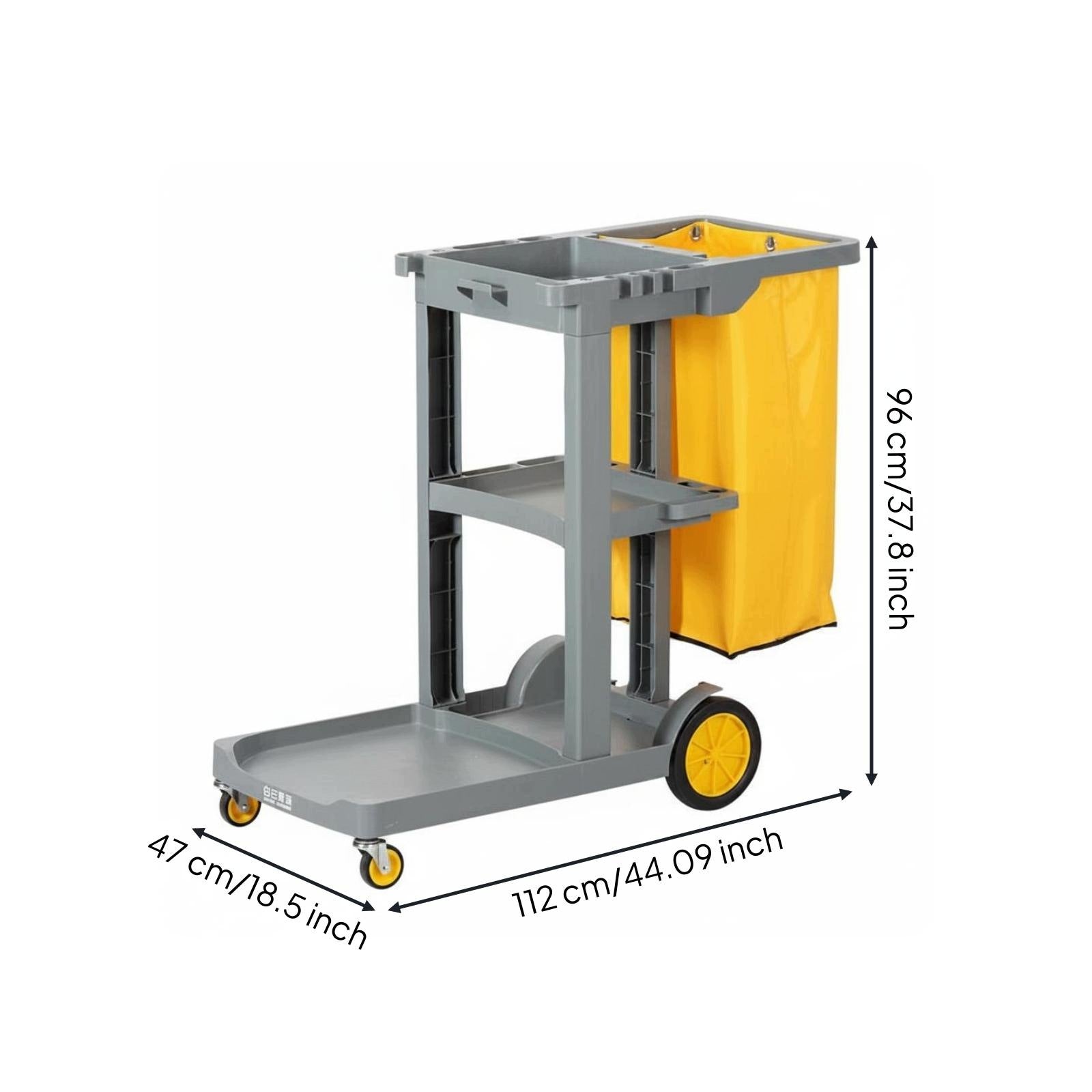 Rolling Cleaning Cart Multifunction Cleaning Cart Open Frame Household Gray Brand no brand