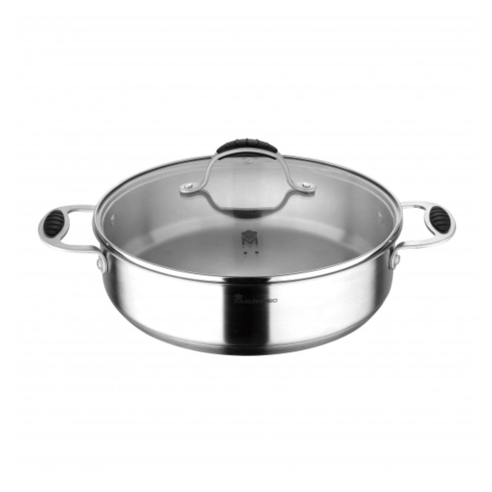 Puodas su stikliniu dangčiu Masterpro 4,5 L Nerūdijantis plienas Sidabras (Ø 28 cm)