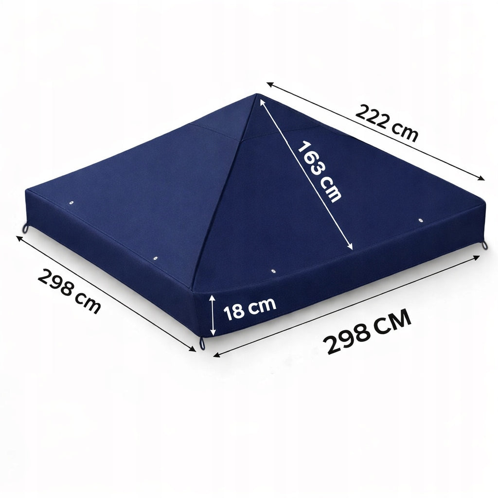 Roof Pavilion Garden Tent 3x3 Blue Length 3 m