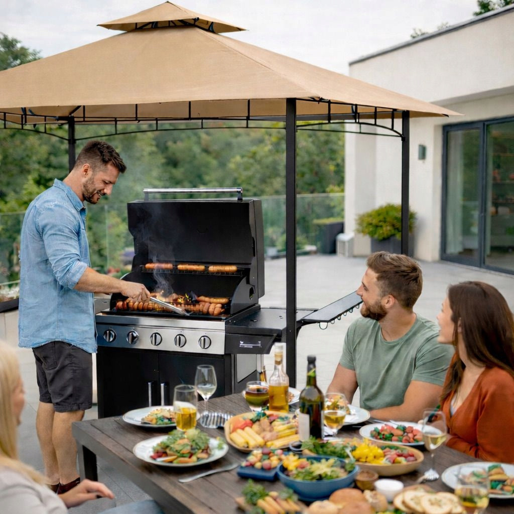 Roof Pavilion Grill 2,4m x 1,5m Wodoodp M11 Beige Manufacturer code 4260643793851