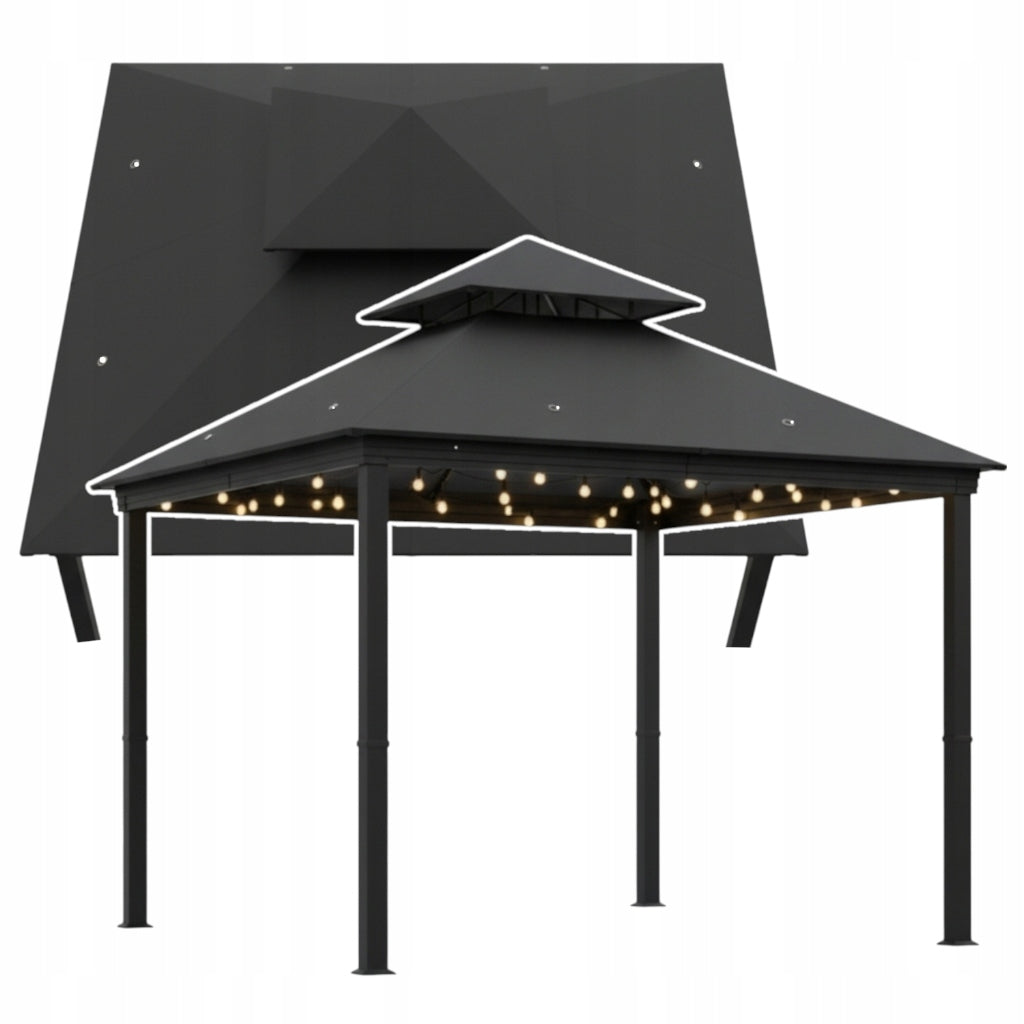 Roof for garden pavilion roof 300 cm x 300 cm 370 gr/m2 ANTHRACITE Manufacturer code Model 300x300