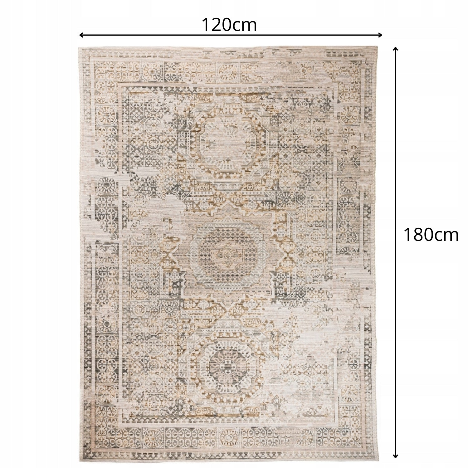 Room Wool Carpet 120x180cm Natural Classic Warm Durable Premium Product width 120 cm
