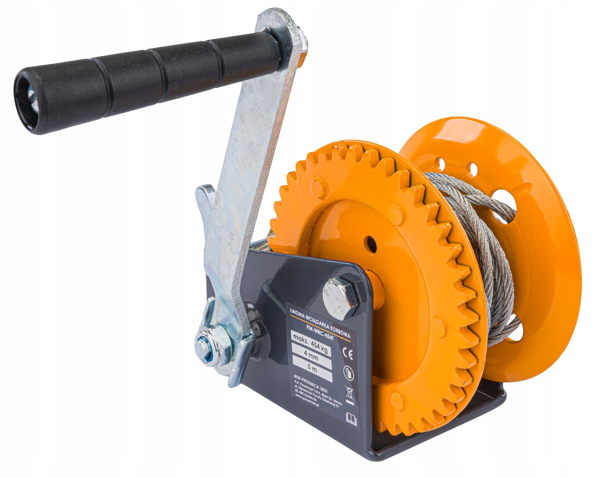 Rope WINCH Hand Crank WINCH 454kg 5m Per Crank Product weight with unit packaging 3.5 kg