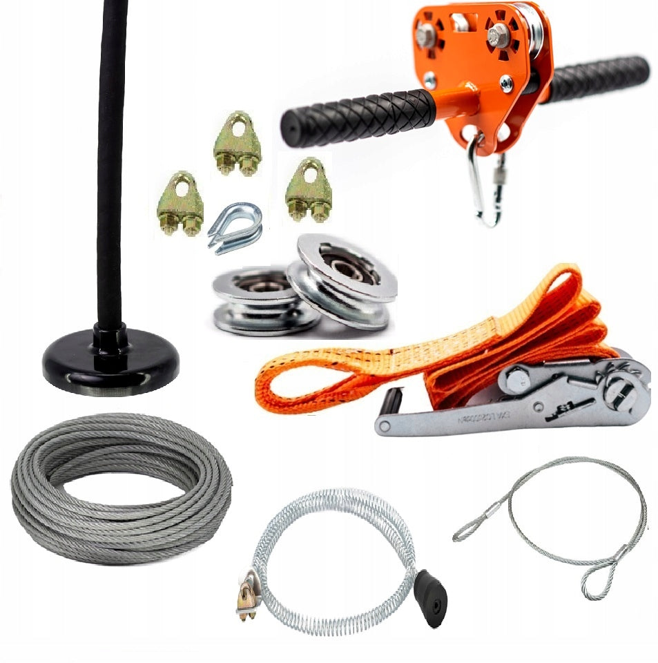 Rope downhill zipline strong complete set