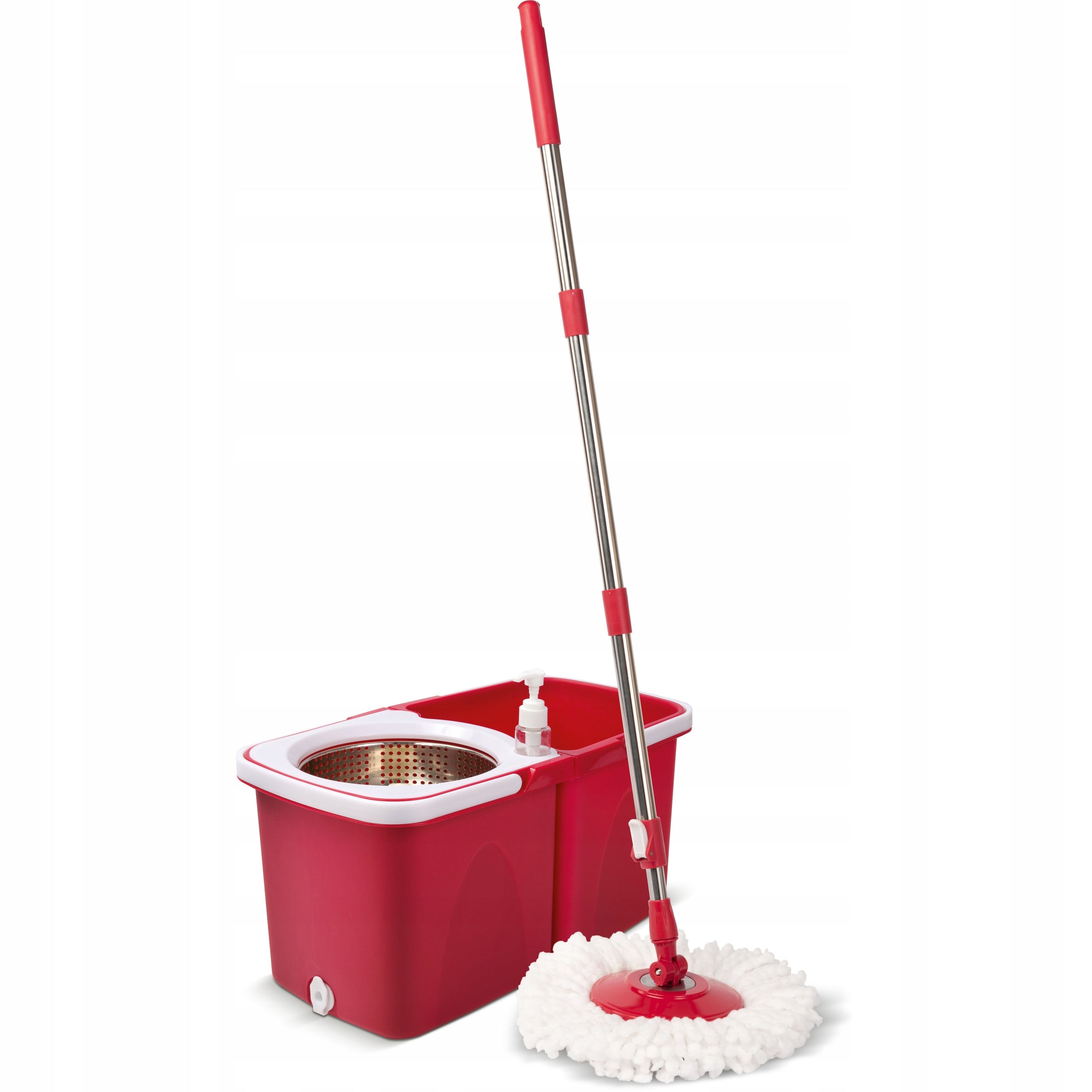 Rotary Mop Adjustable Double Chamber Bucket 2x5 Liters with Dispenser SET