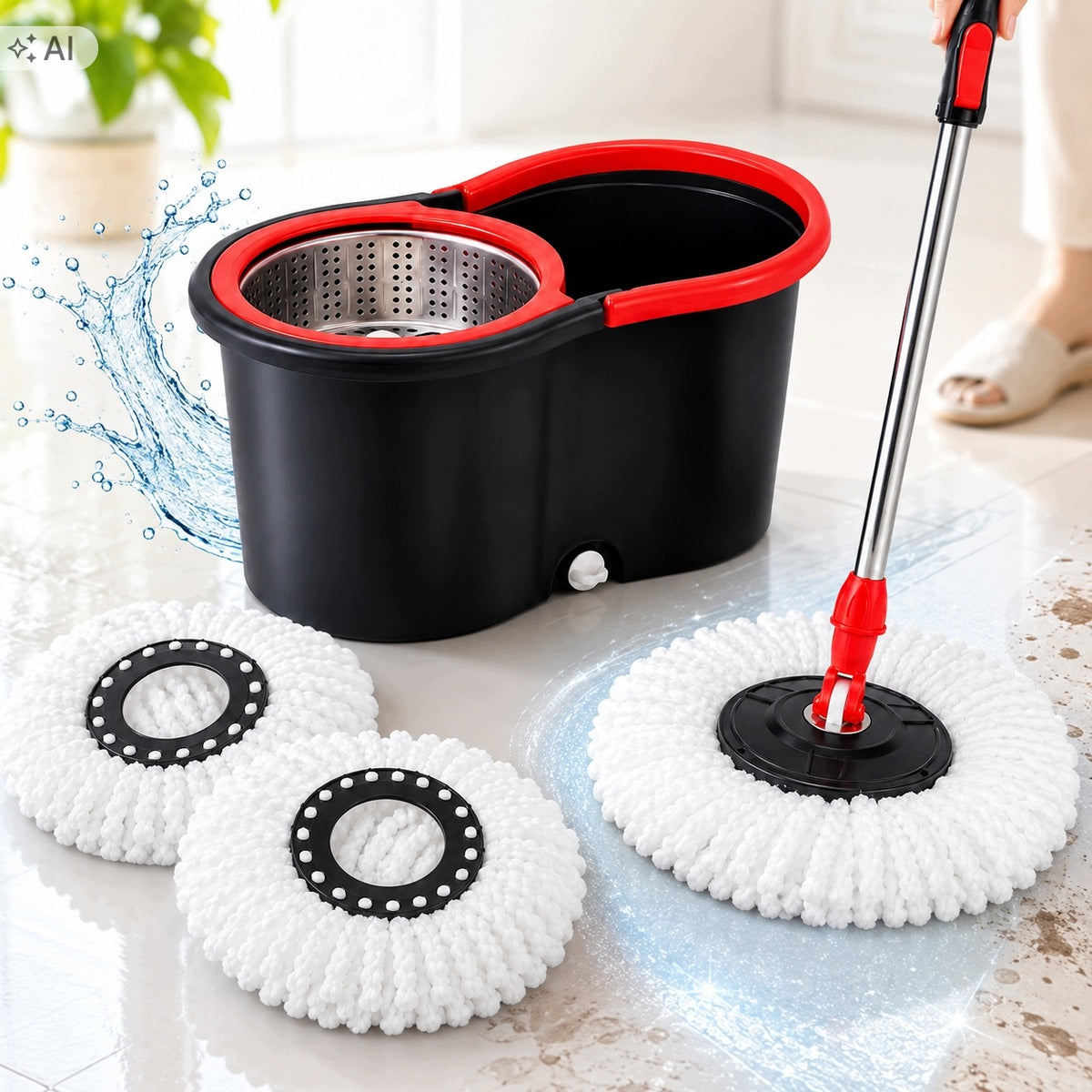 Rotary Mop Rotary 14L Bucket 2 Refills Microfiber Metal Impeller Manufacturer code 5908147561147