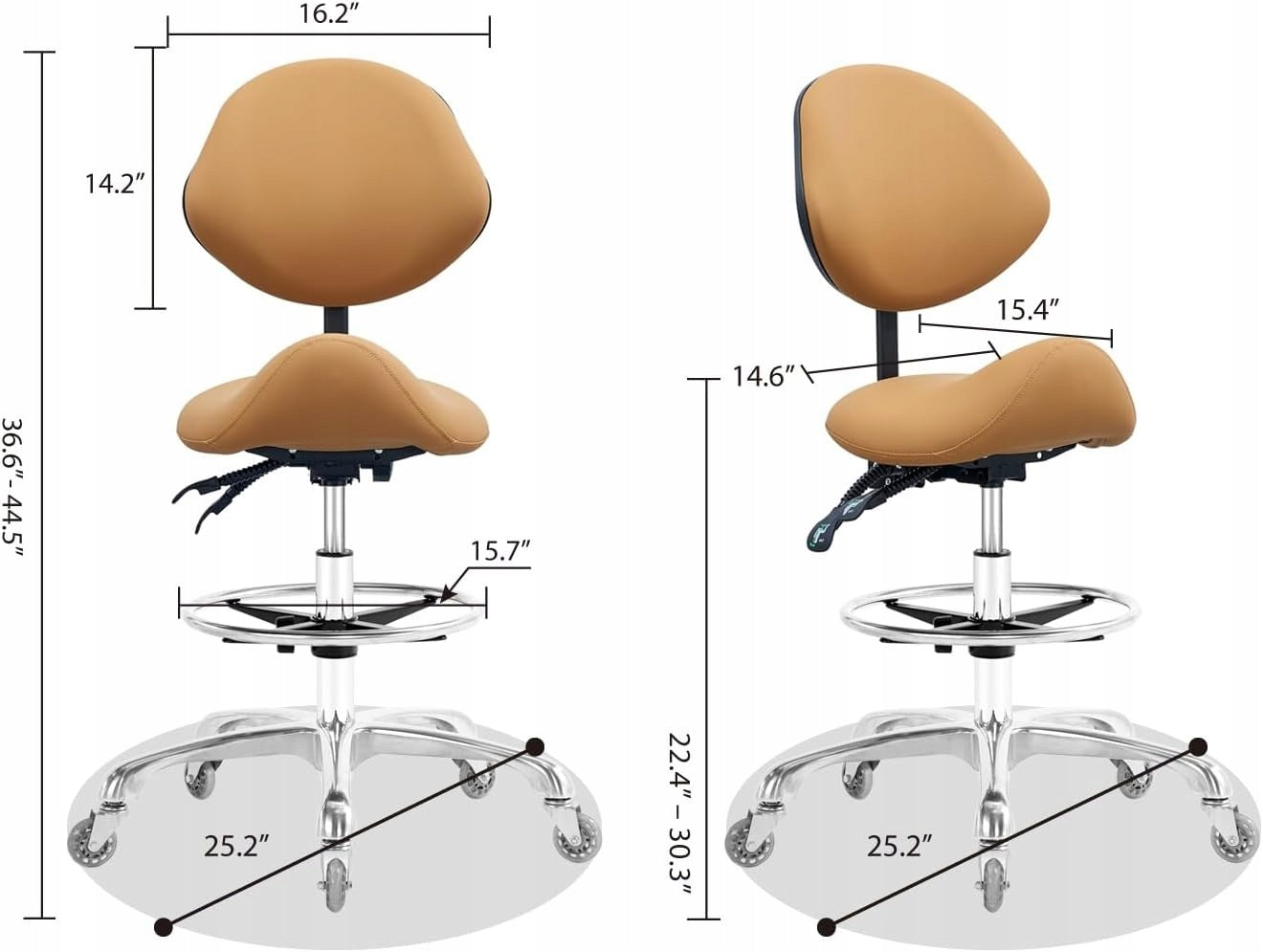Rotary stool with wheeled backrest bar stool saddle For Tattoo Studio Brand no brand