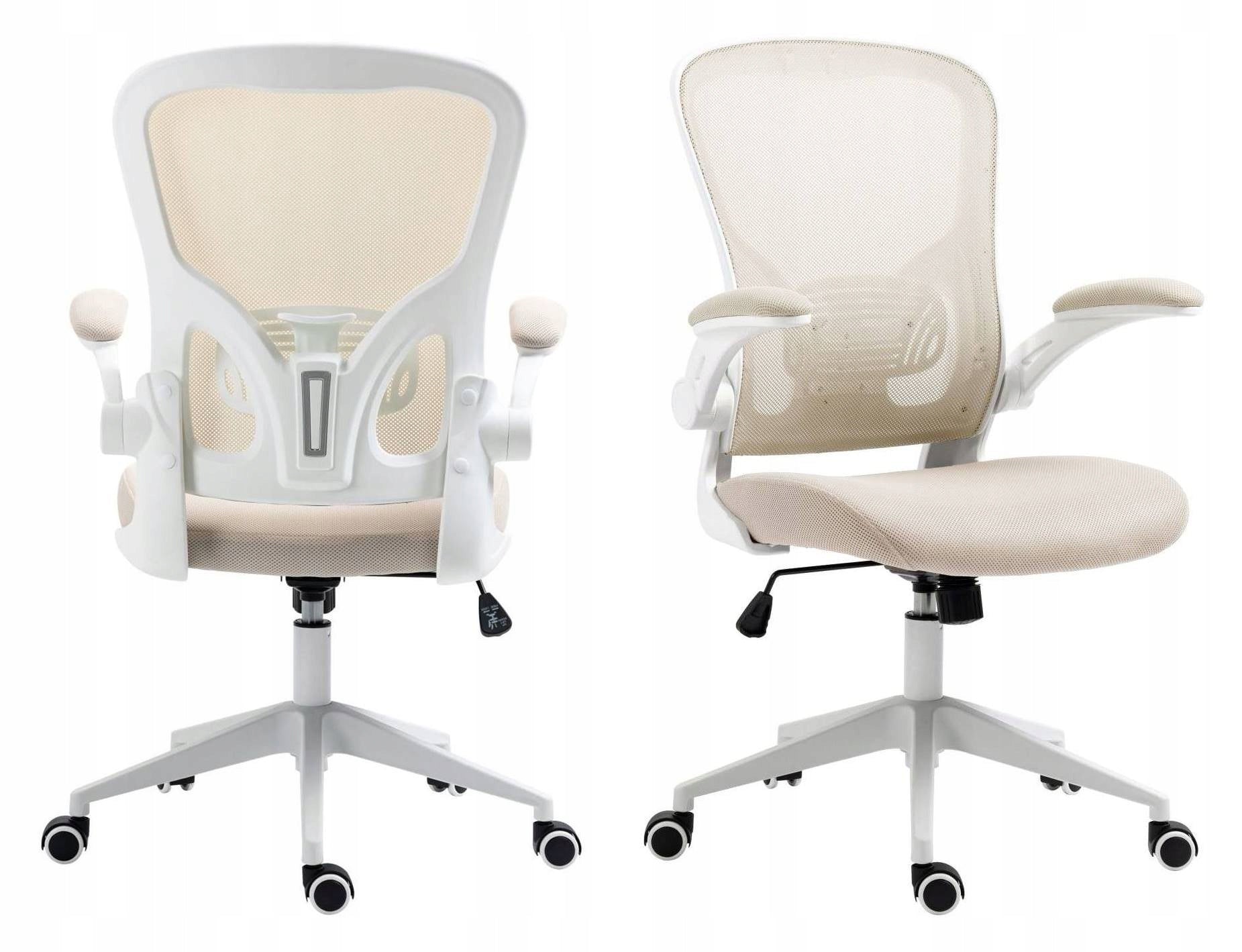Rotating Armchair TWISTER Office Beige Work Mesh Children's Chair
