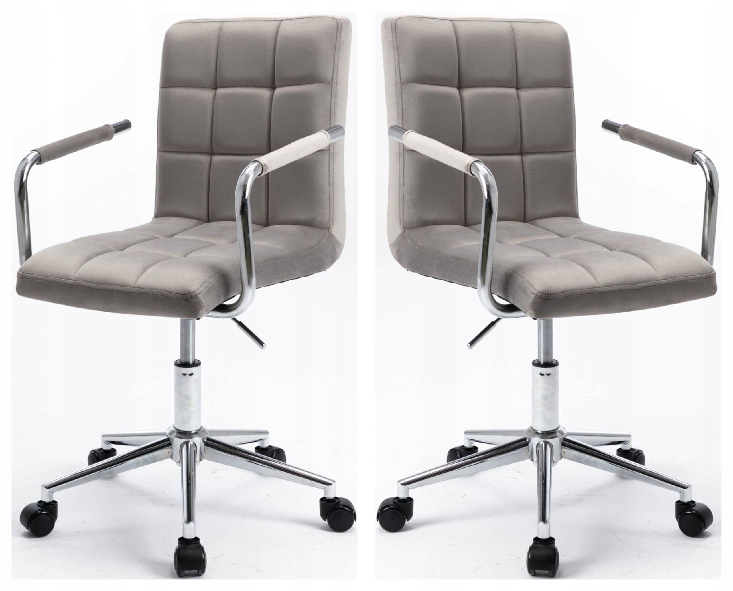 Rotating Children's Office Chair with Velvet Fabric Grey, Low, up to 110kg