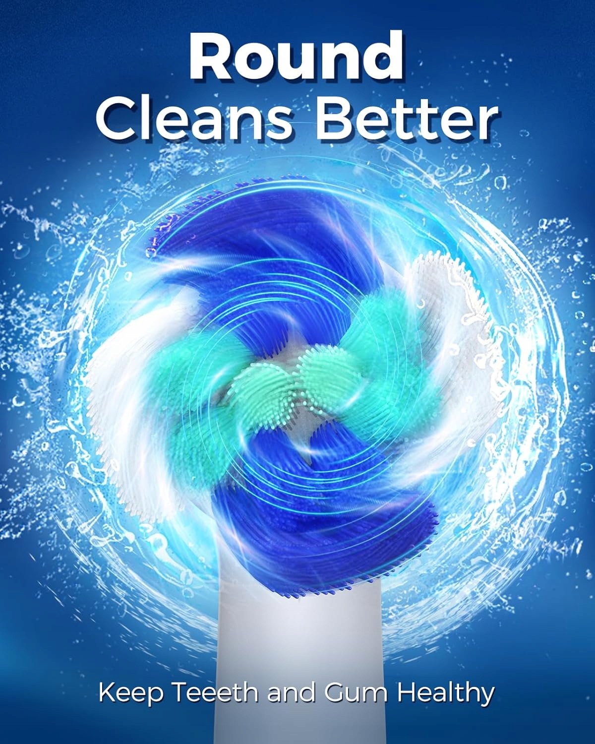Rotating Electric Toothbrush for Adults with 8 Heads Packaging status original