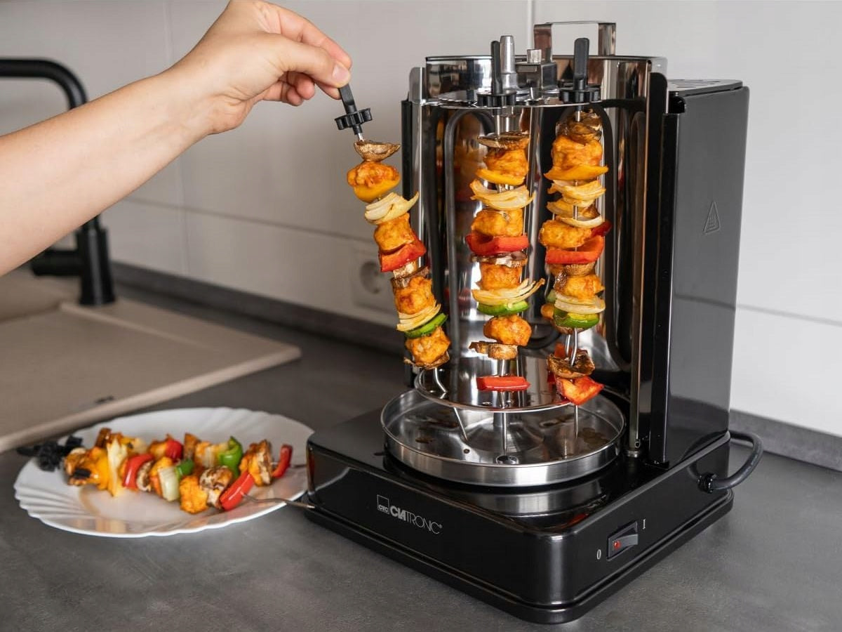 Rotating Grill for Kebab Chicken TOASTER Vertical Doner SKEWERS SPIT Brand Clatronic