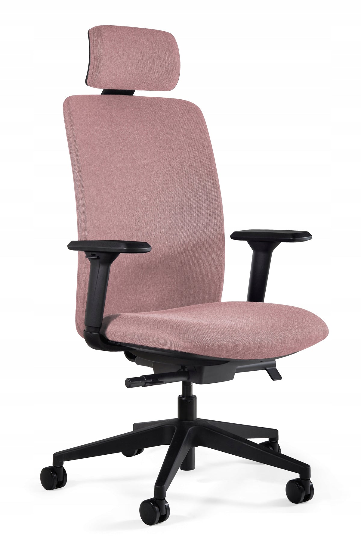 Rotating Office Chair Eli Pink Fabric Ergonomic Mega Comfortable