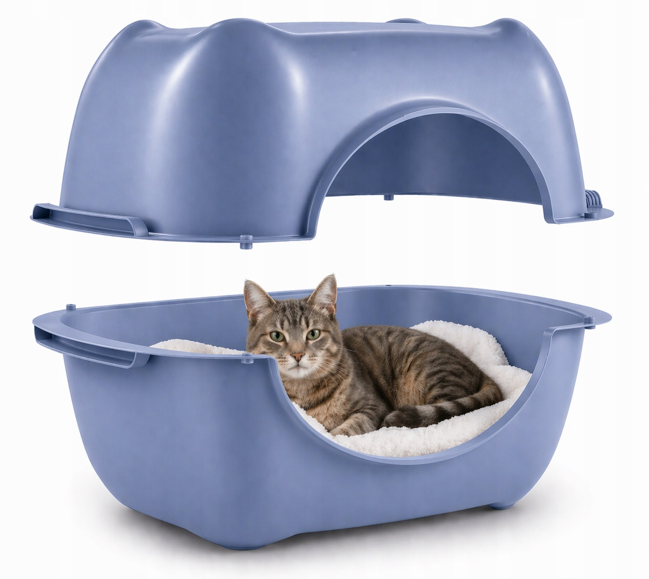 Rotho Bella Blue Large Closed XXL Cat Litter Cuvette Benek Kind closed litter box