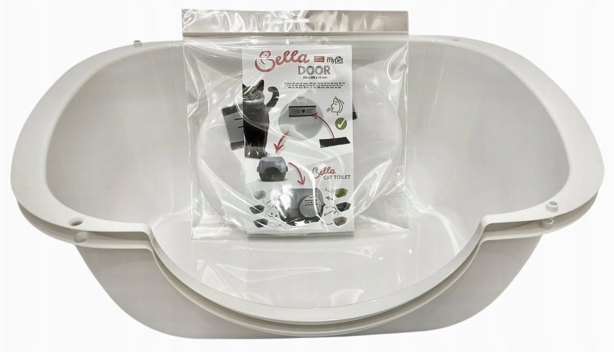 Rotho Bella White Large Indoor Closed XXL Cuvette for Cat Litter Benek Model Bella