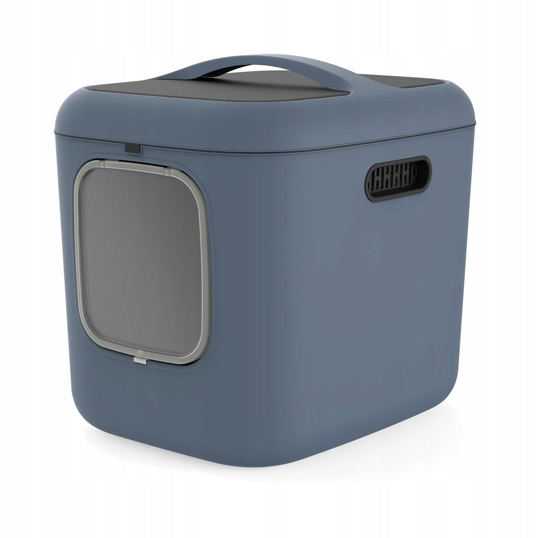 Rotho closed litter box WHITE XL 61,4 cm x 49,9 cm x 57,6 cm blue