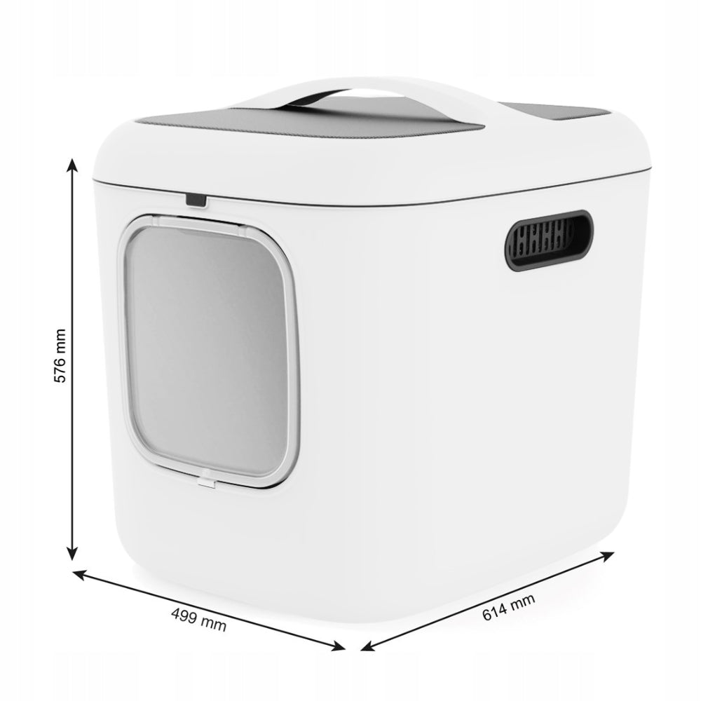 Rotho closed litter box WHITE XL 61,4 cm x 49,9 cm x 57,6 cm white Brand Rotho