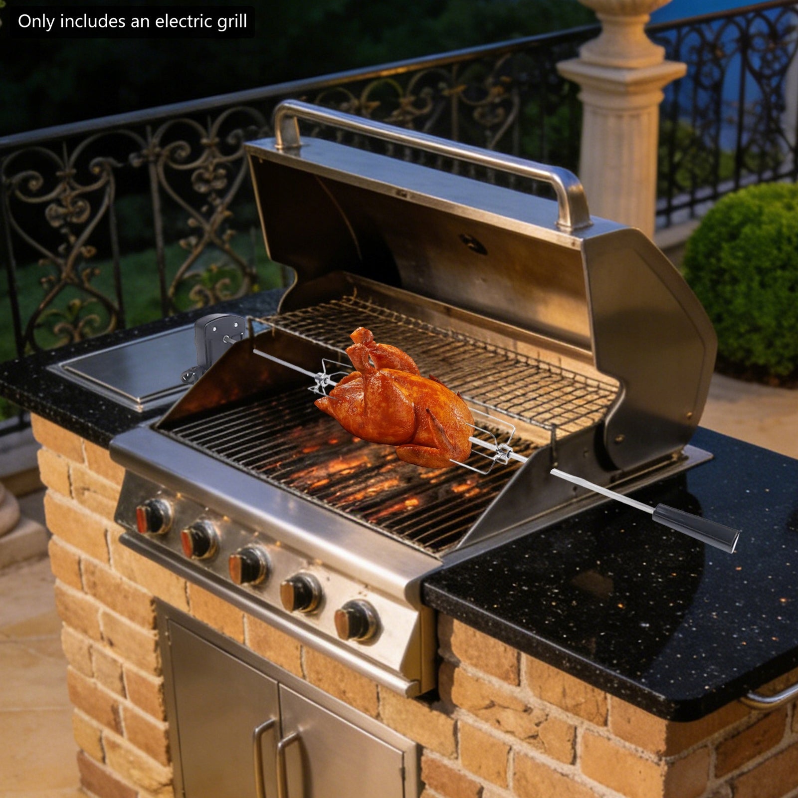 Rotisserie Skewer, 360° BBQ Rotating Skewer, 220-240V 4W Manufacturer code jiangyuck