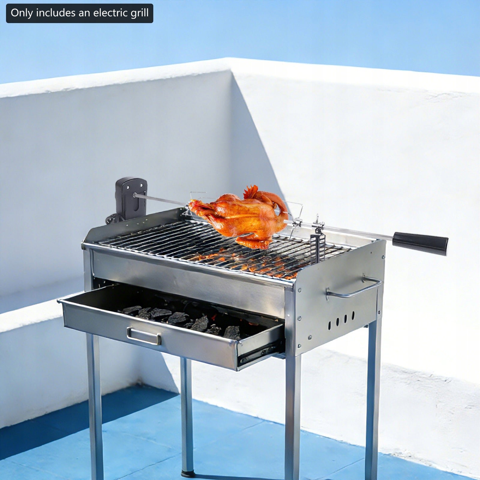 Rotisserie Skewer, 360° BBQ Rotating Skewer, 220-240V 4W Packaging status original