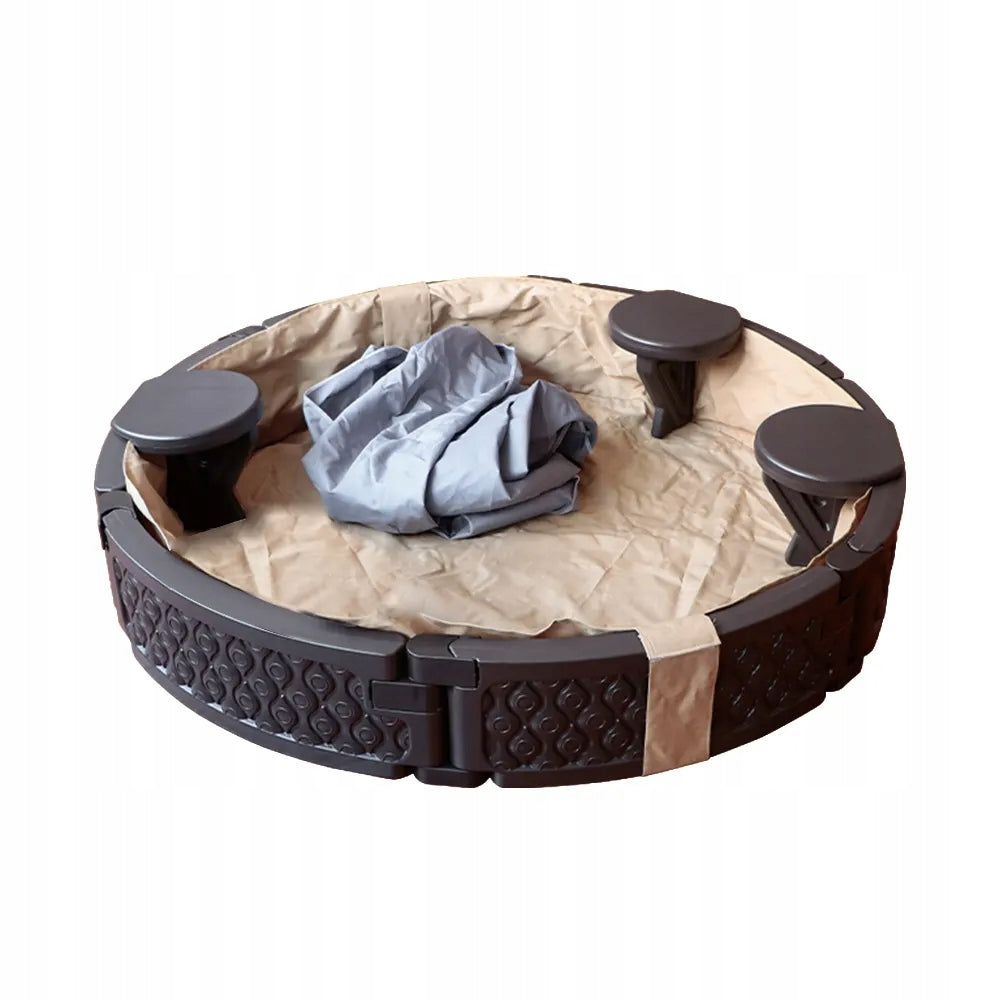 Round Plastic Sandbox for Garden