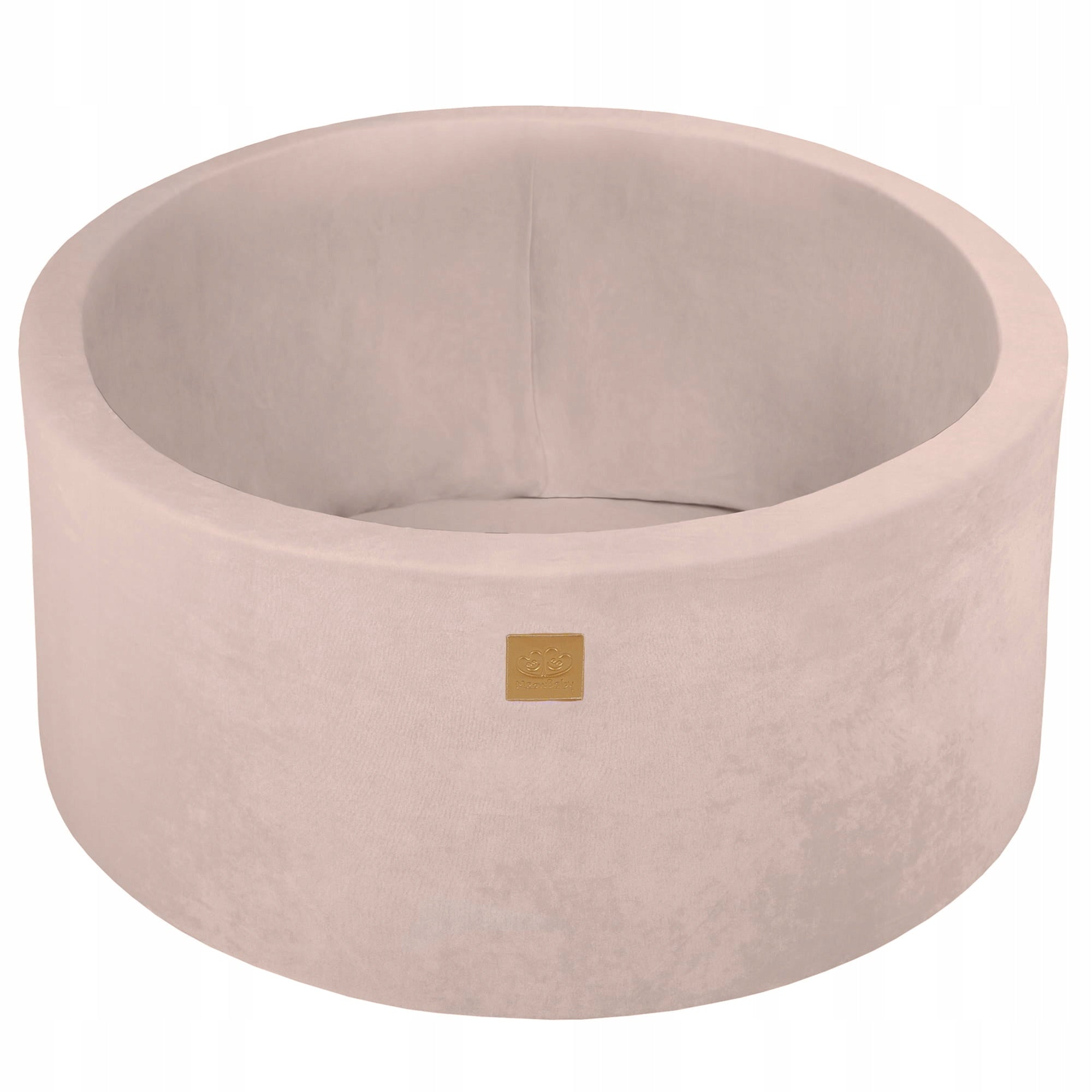 Round Pool without Balls, 90x40cm, Ecru, Velvet