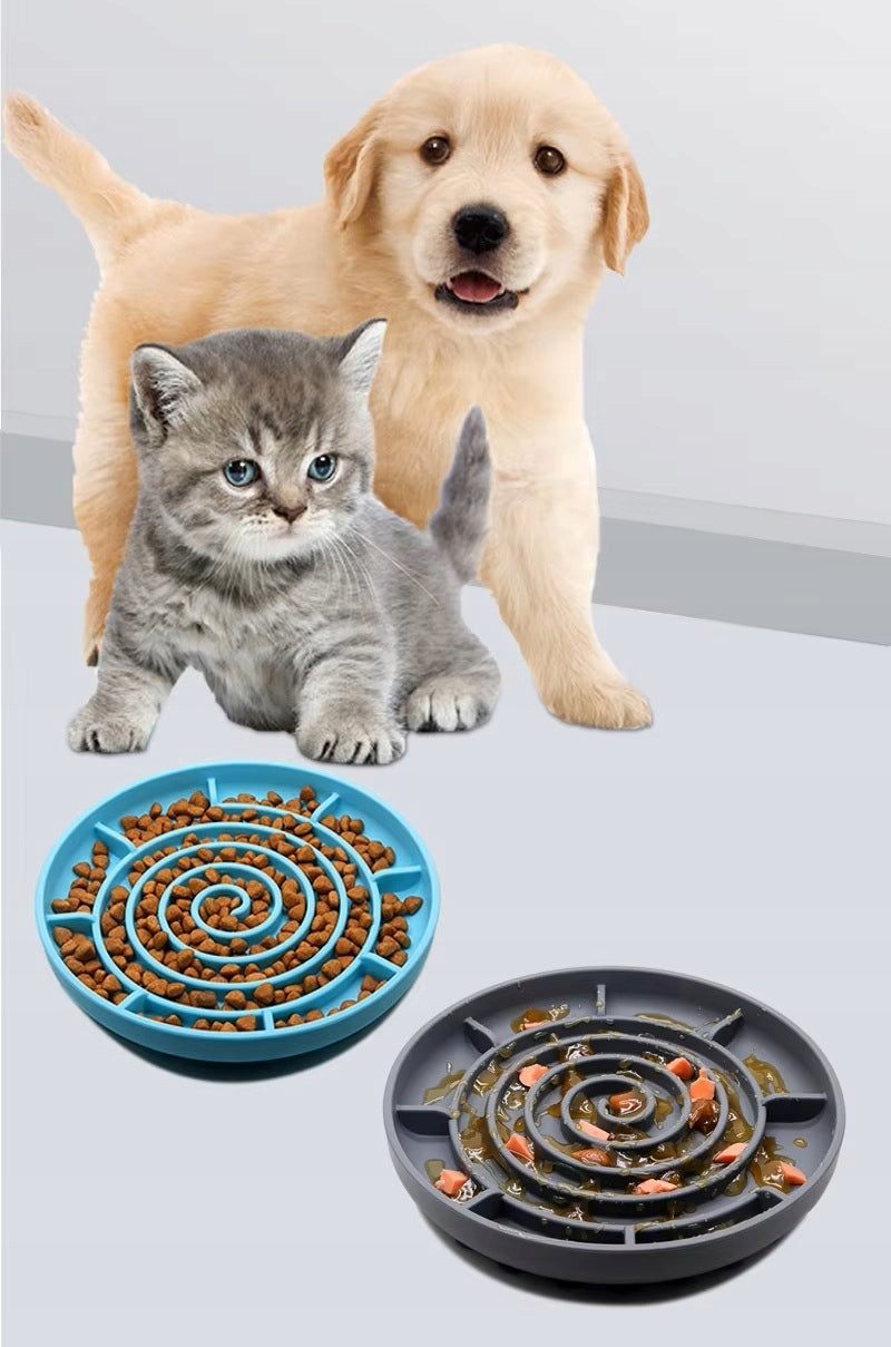 Round Slow Feeder Bowl for Cat Dog 20 cm Colors THE ZOO Capacity 0 l