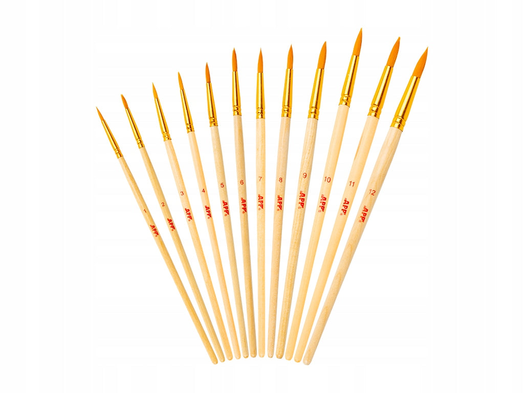 Round bristle brushes | set of 12 | APP Liner