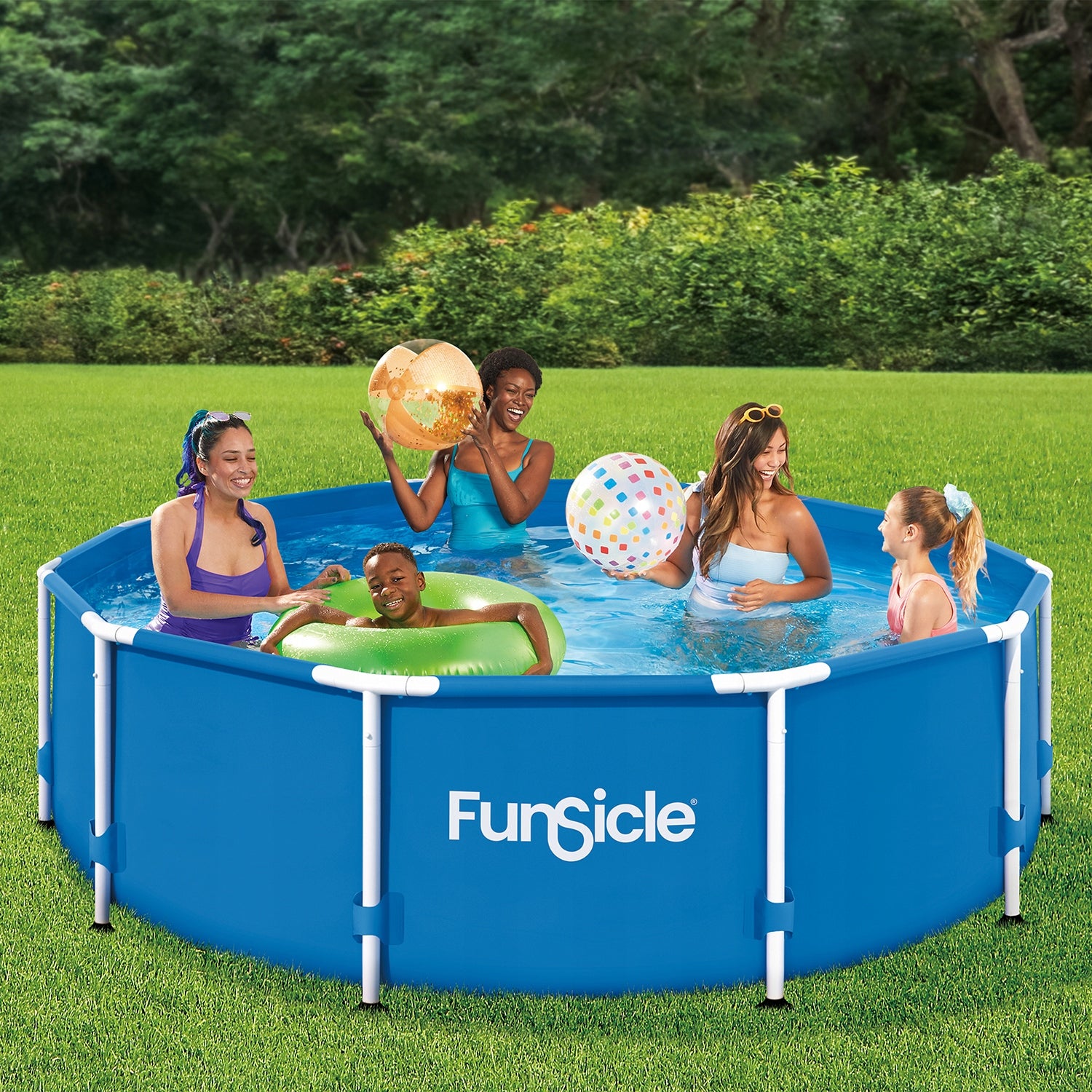 Round frame pool Funsicle 305 x 76cm Polygroup Series Summer Waves