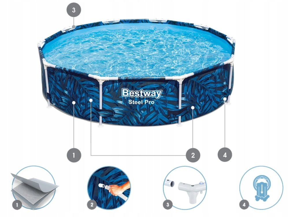 Round garden frame pool 305x66 cm Bestway 56985 Brand Bestway