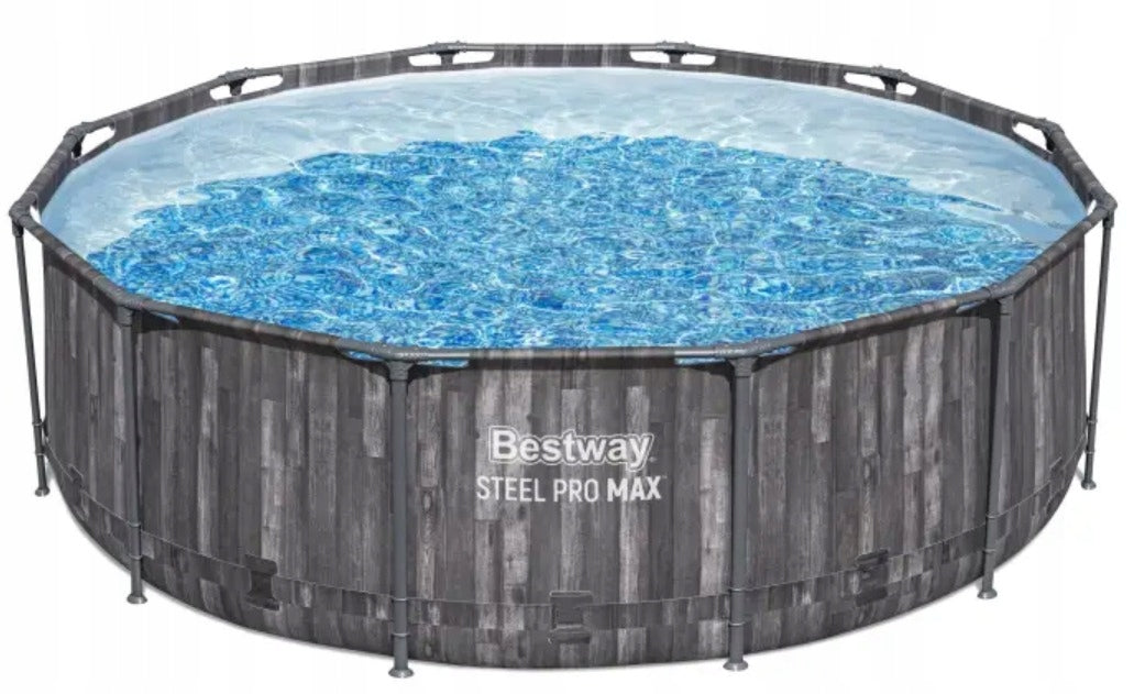 Round garden frame pool 366x100 cm Bestway 5614X FRAME AND BASIN Series Power Steel