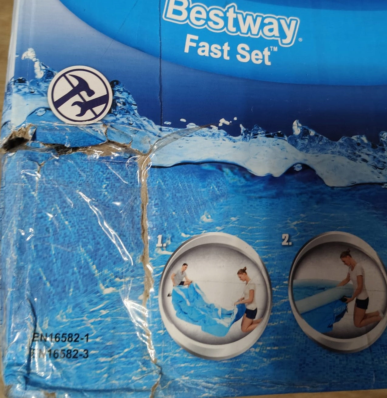 Round inflatable swimming pool Bestway 488 x 366 cm Brand Bestway