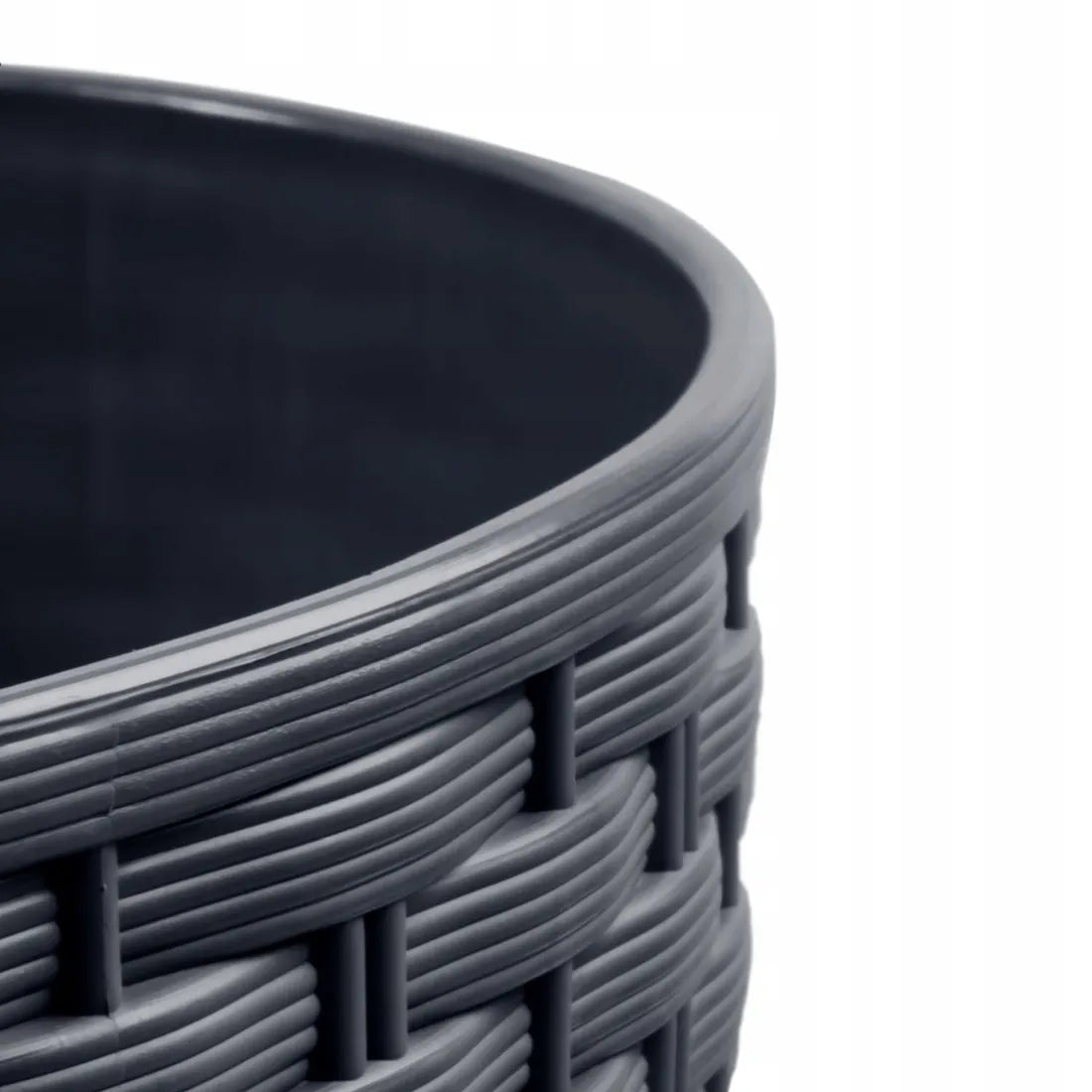 Round rattan pot 25cm with insert Planter + spacer cartridge Shape round
