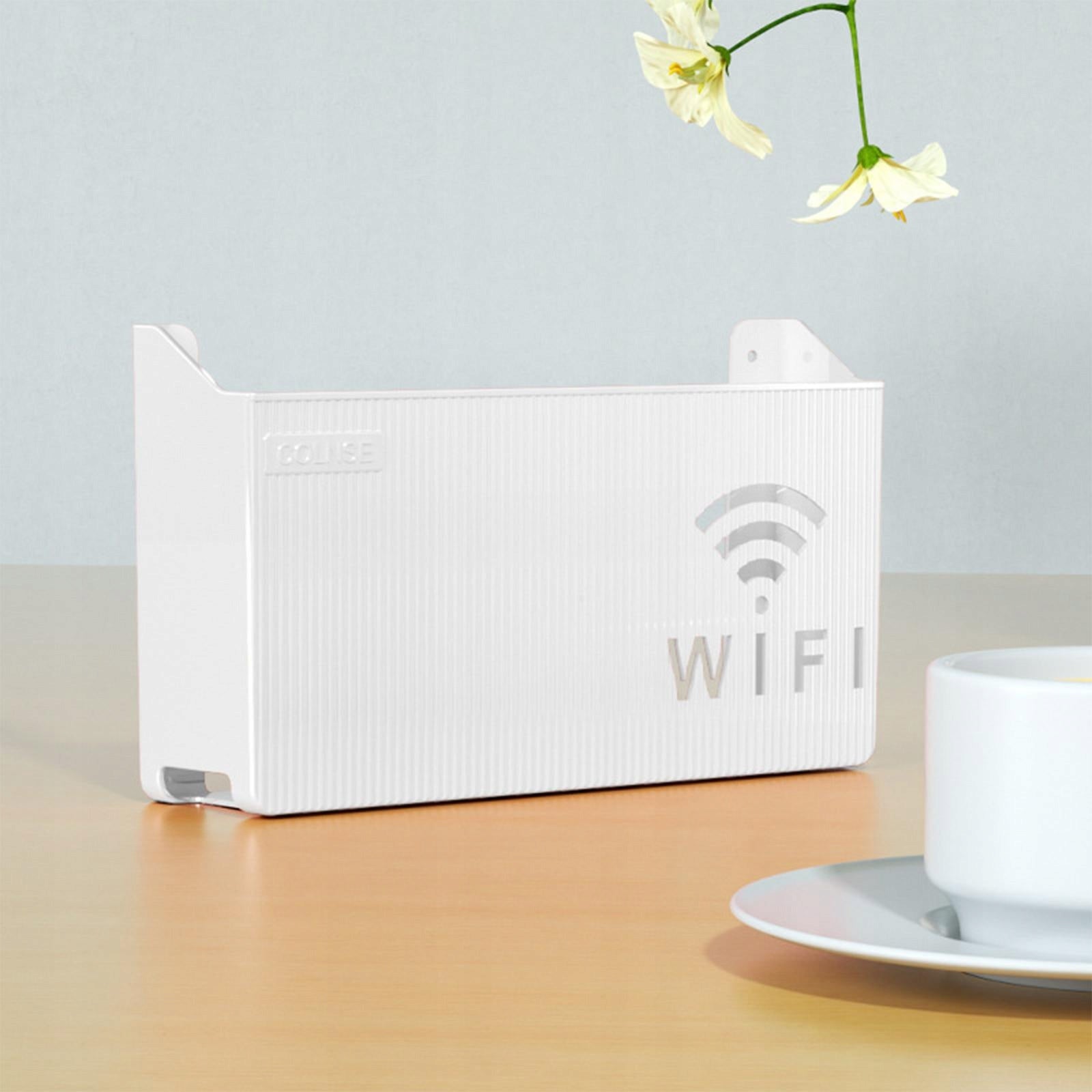 Router Shelf Wall Hanging Easy to Install ABS Plastic Bracket New White Brand no brand