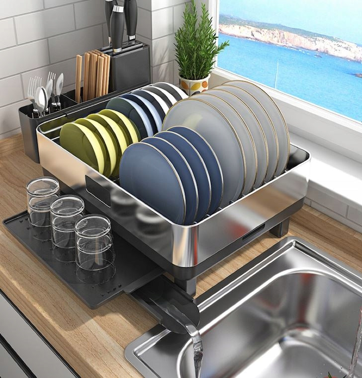 Royal cutlery drainer dryer with pull-out shelf wym.46x35 EAN (GTIN) 5903636991016
