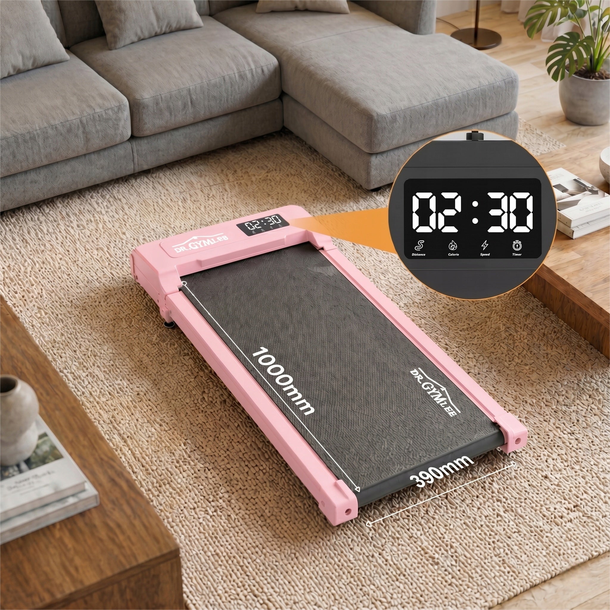 Różowa Bieżnia Pod Biurko Walking Pad Ultra Slim do 6km/h Kinomap Zwift Brand no brand