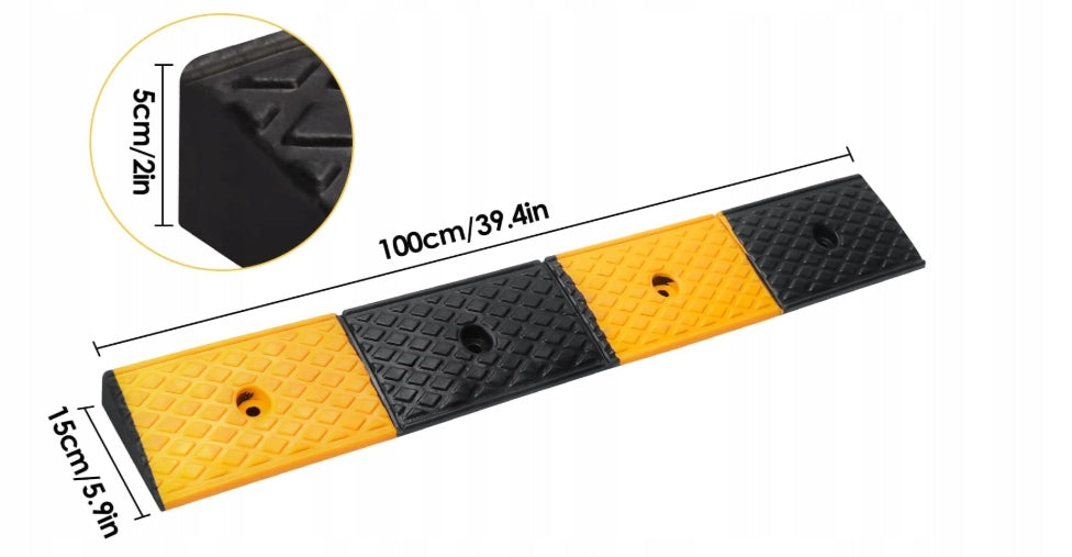 Rubber Curb Ramp 5 cm Driveway for Car Stroller and Motorcycle Manufacturer code Gumowa Rampa Krawężnikowa 5 cm