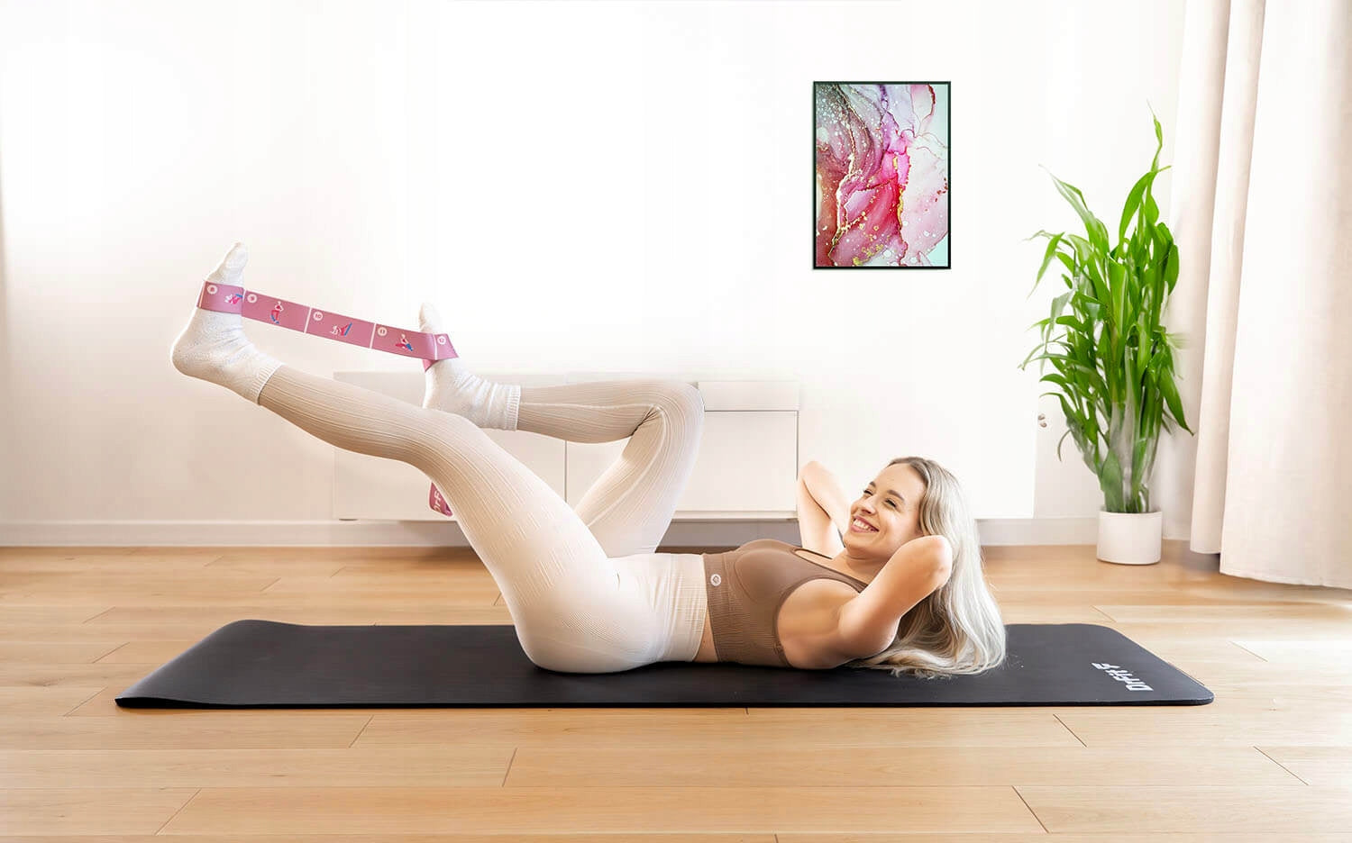 Rubber Resistance Exercise Tape Fitness Pilates Yoga with Illustrations DrFit Number of pieces in the set 1