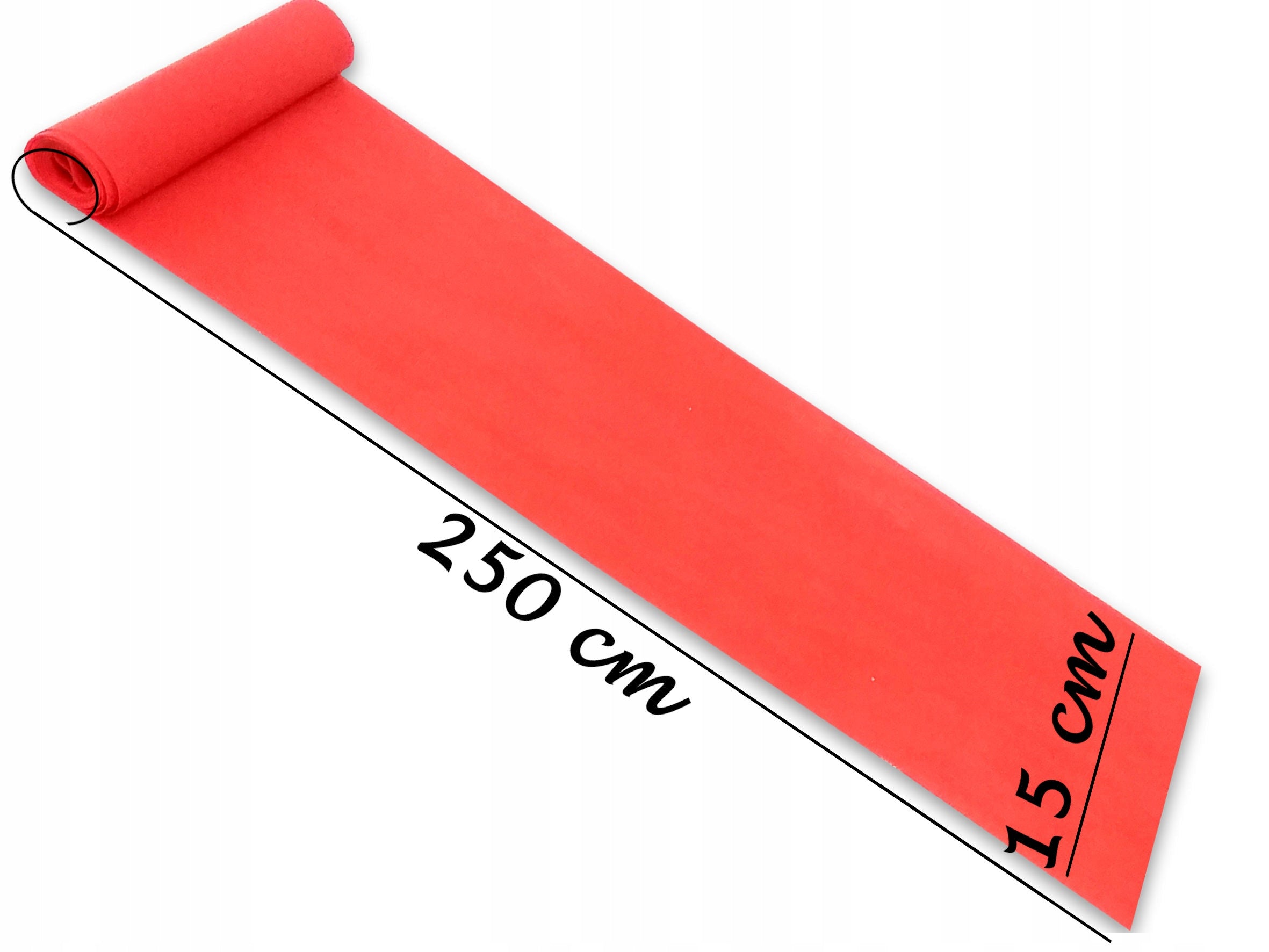 Rubber Tape for Fitness Rehabilitation Exercise Rubber for Exercise Long 250 Color red