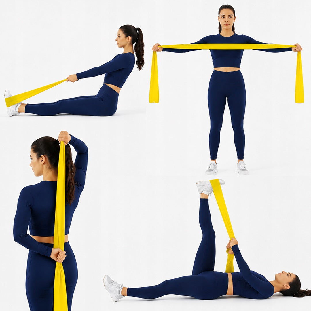 Rubber for fitness and stretching resistance band Majestic Sport 200 cm Kind training band