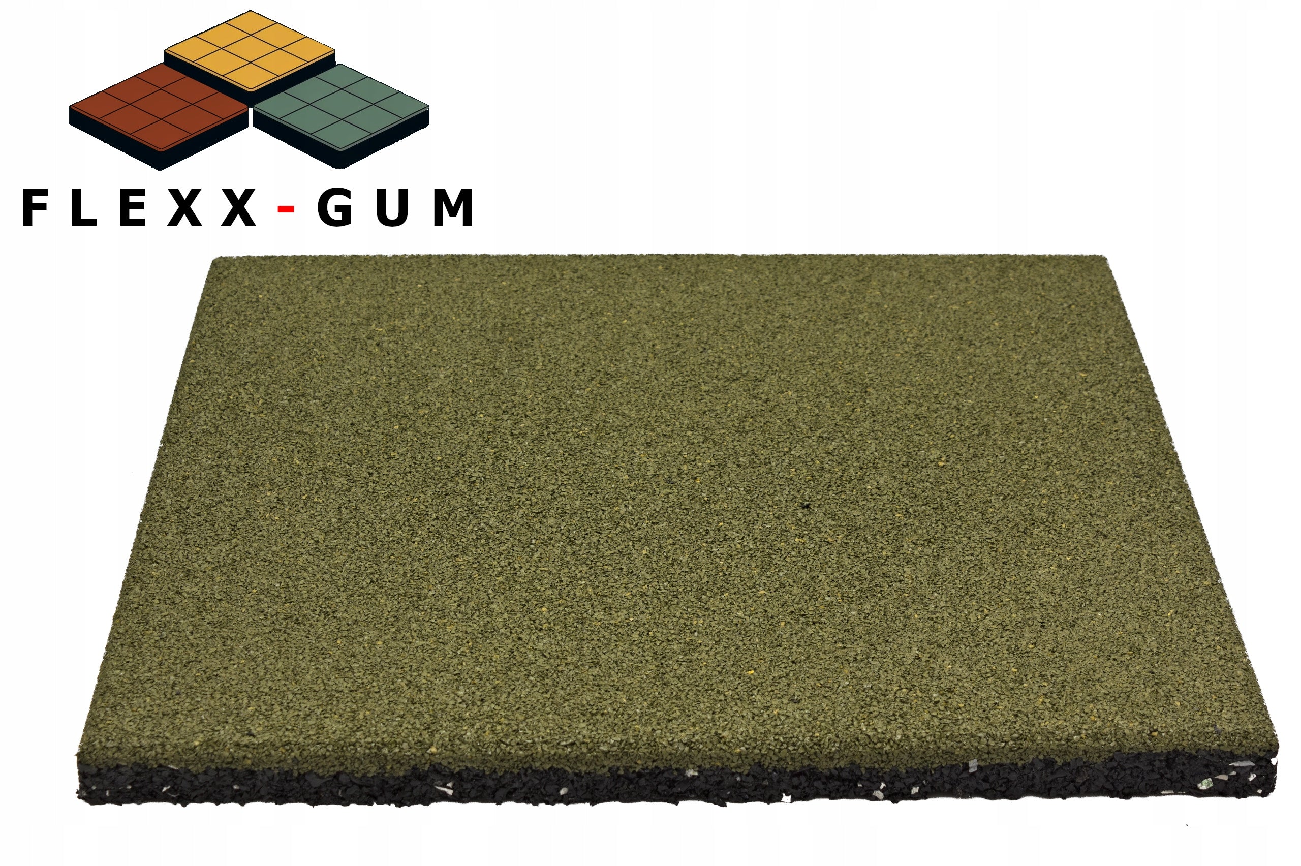 Rubber plate SBR 2,5 cm thick green Kind other