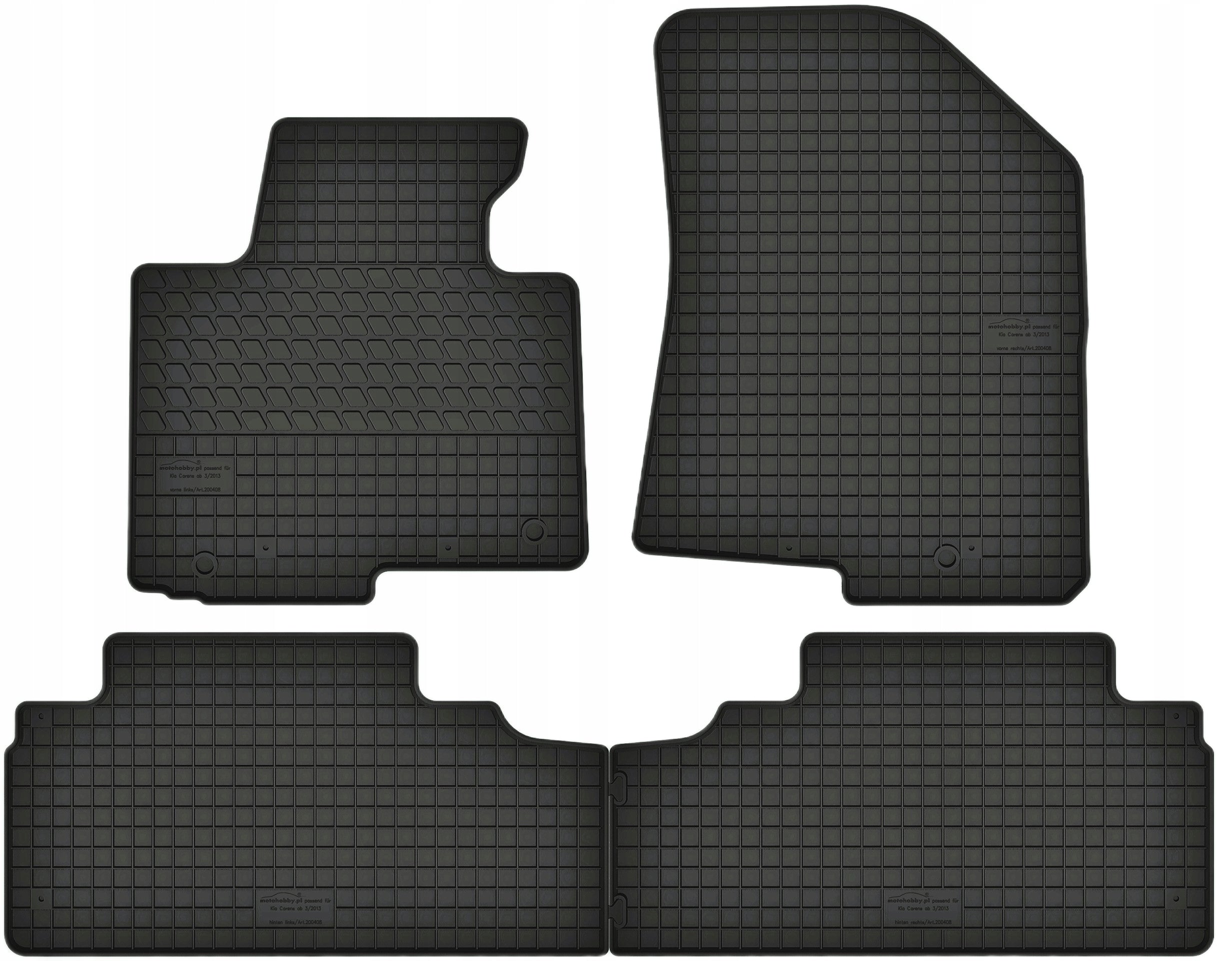 Rubber wiper mats for KIA CARENS IV (2013-2020)